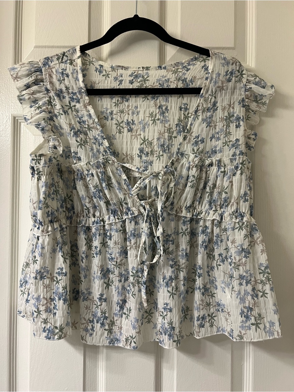 Floral Tie-Front Top